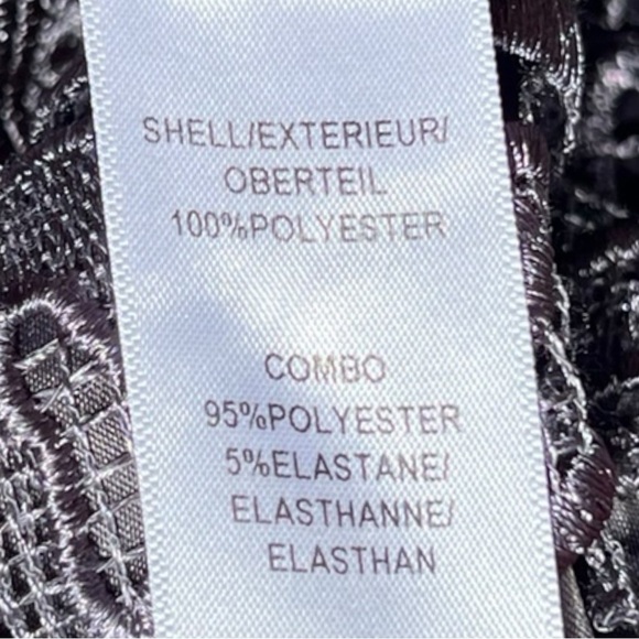 🌻Adrianna Papell Gray Illusion Lace Special Occasion Sheath Dress Size 8 - Picture 11 of 11